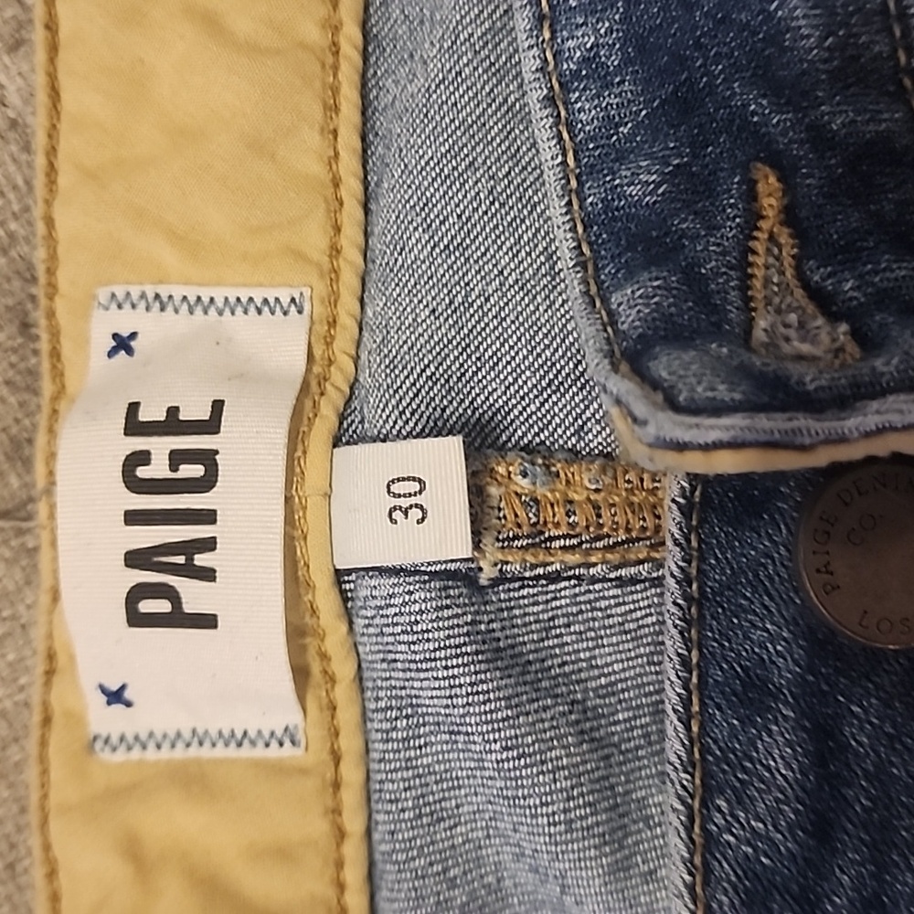 Paige Jimmy Jimmy Skinny Jeans Womens 30 Dark Wash Blue Stretch Made in USA